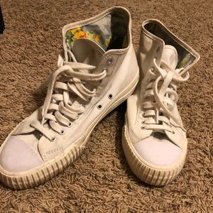 Men’s white PF Flyers
